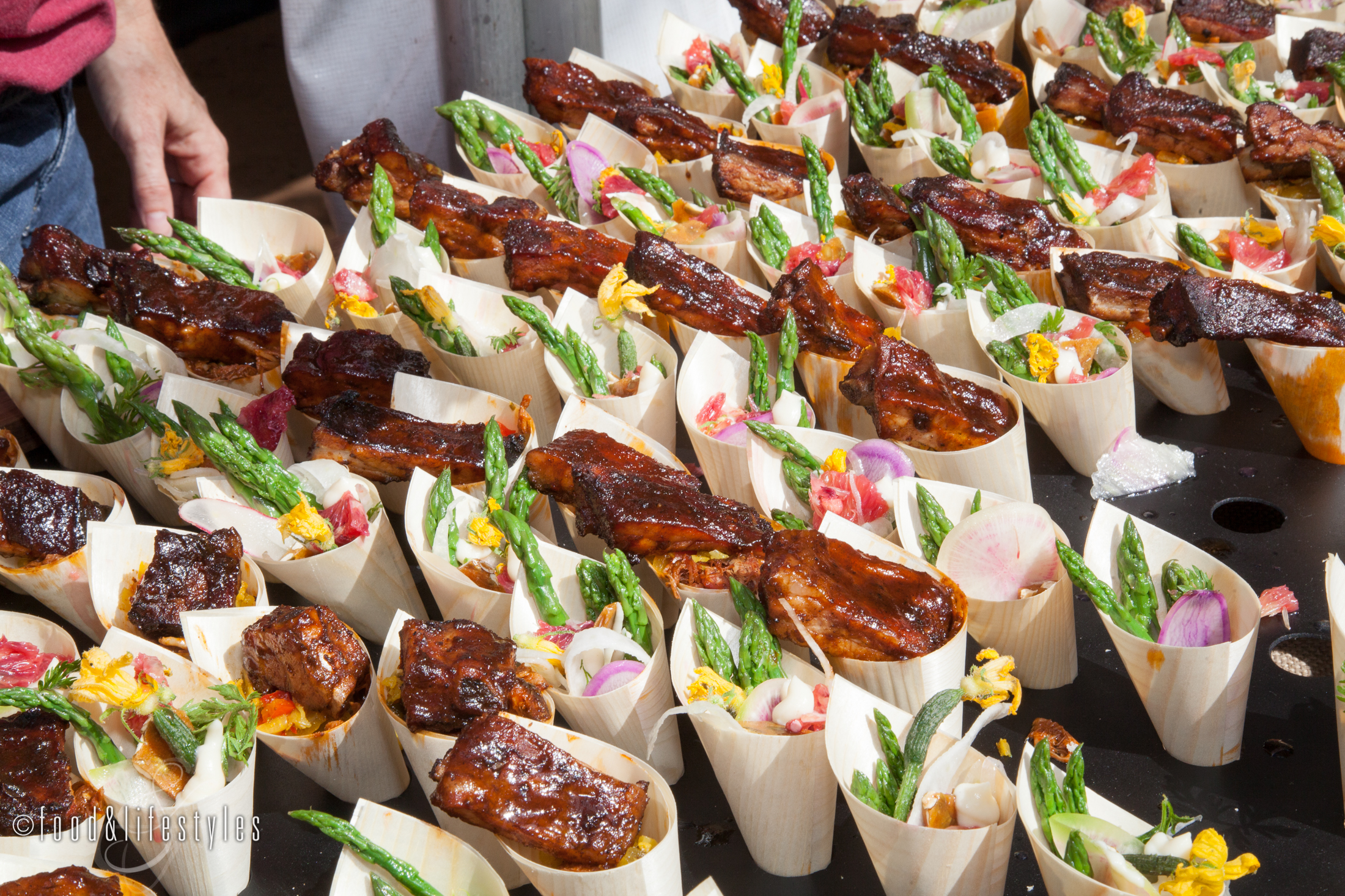 Asparagus salad and BBQ from Beckett's Table and Southern Rail