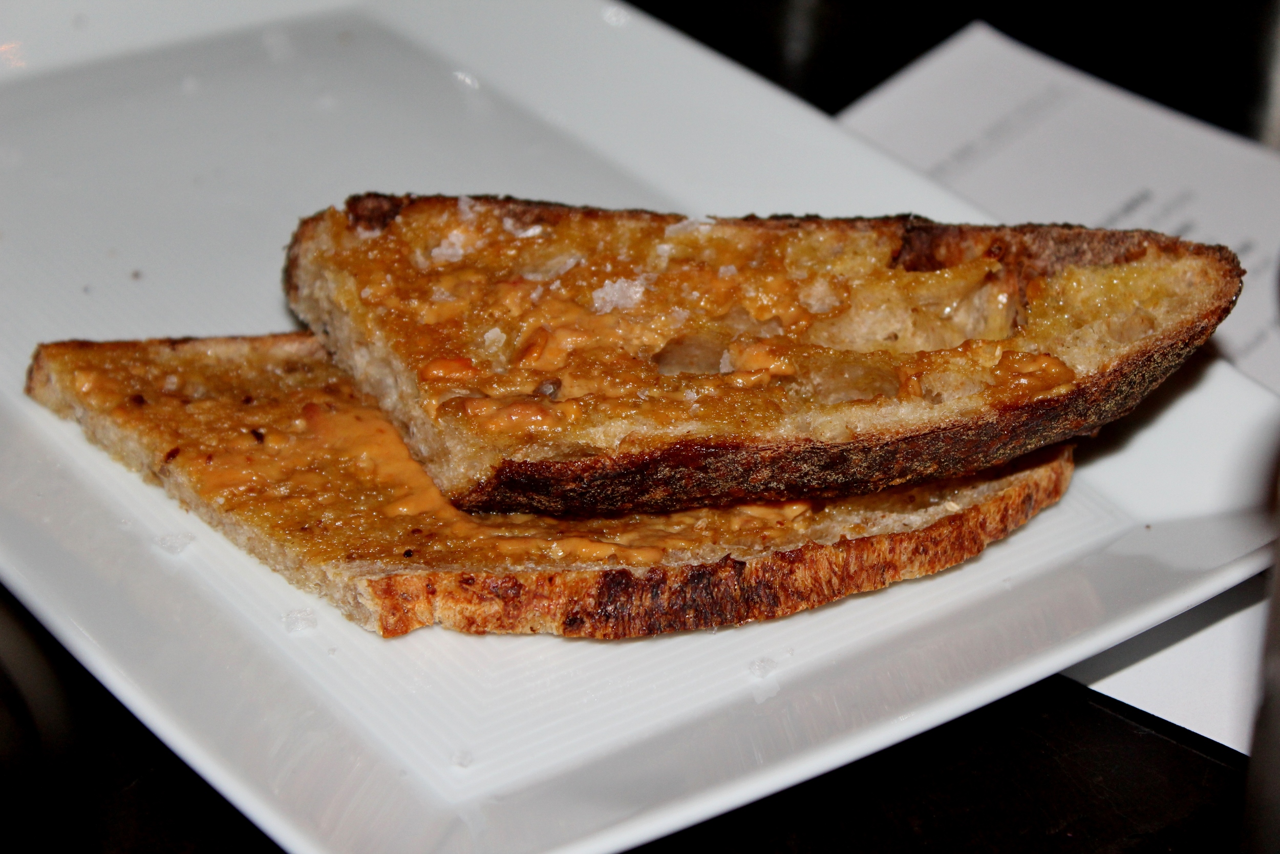Toast with monkfish liver butter