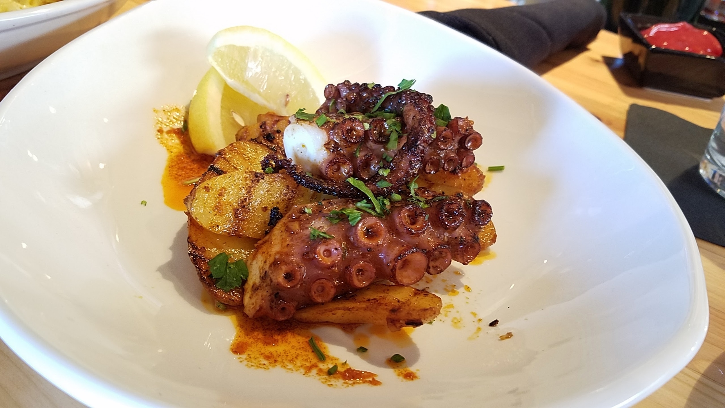 Pulpo/grilled octopus with potatoes and paprika