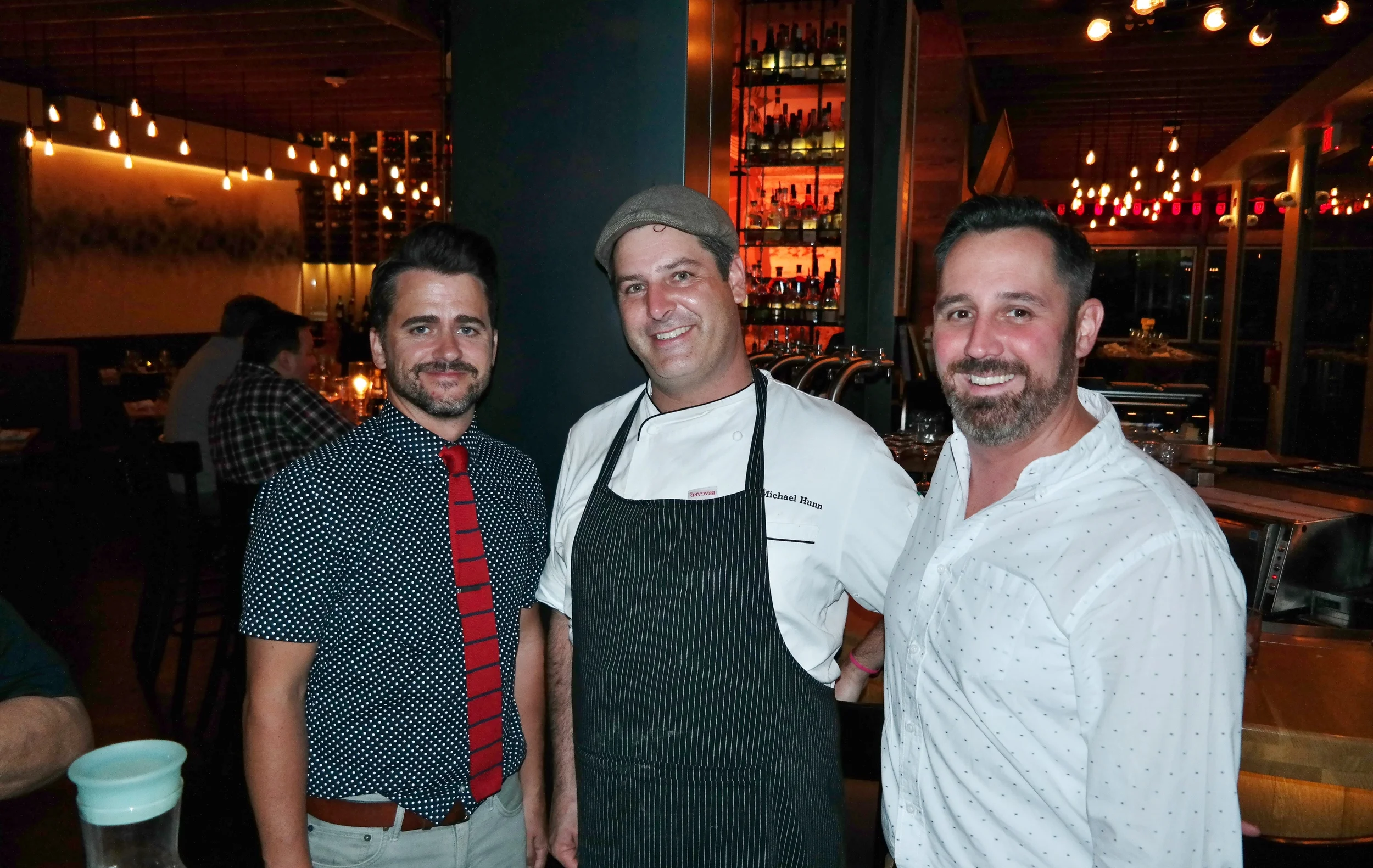 Bar Manager Garrit Gutherie, Chef Michael Hunn, and Manager Matt Keeler. 