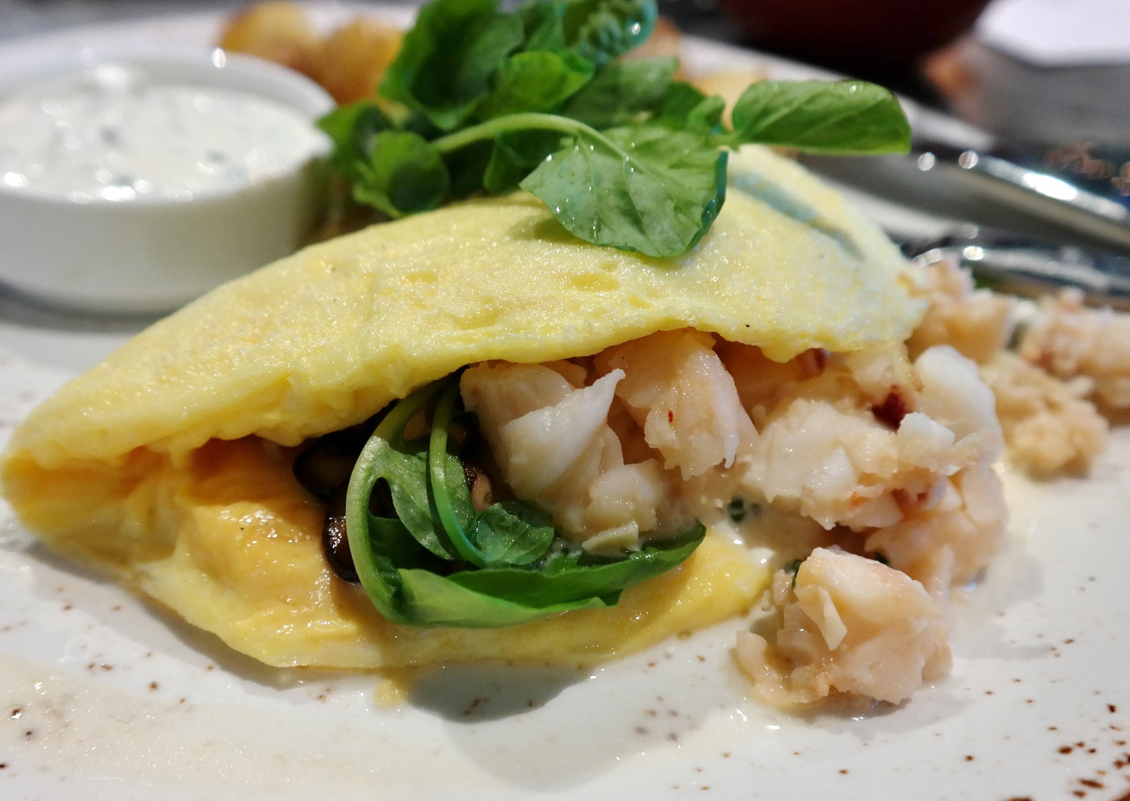 Lobster omelette