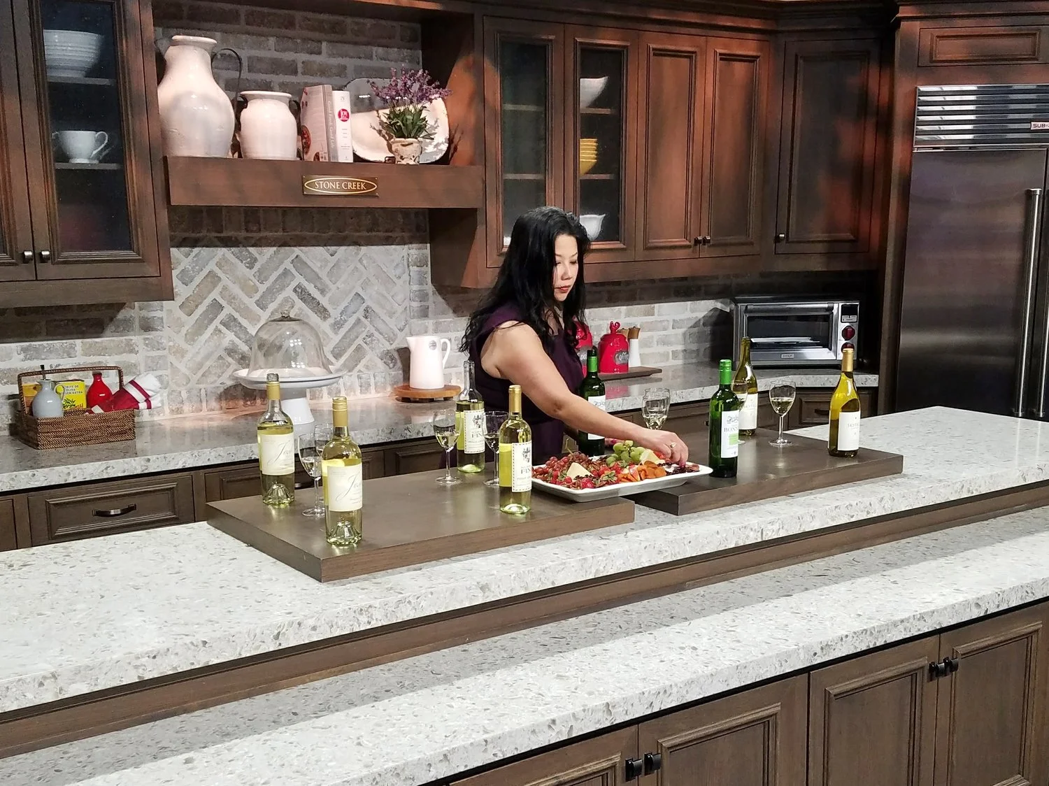 Setting up for a TV segment on Channel 12 Arizona Midday