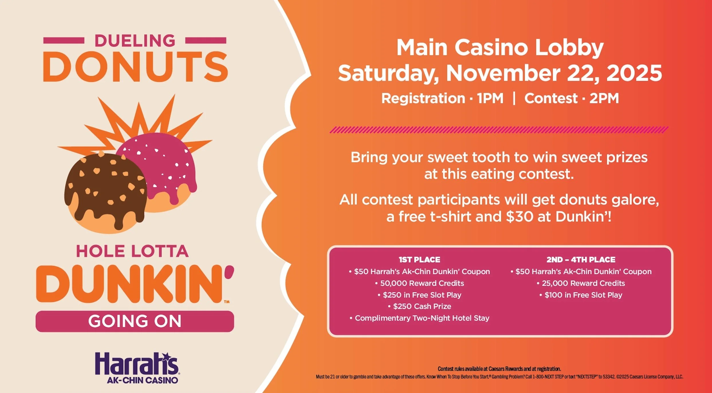 Harrah’s Ak-Chin Casino: Dunkin' Donut Hole Eating Contest
