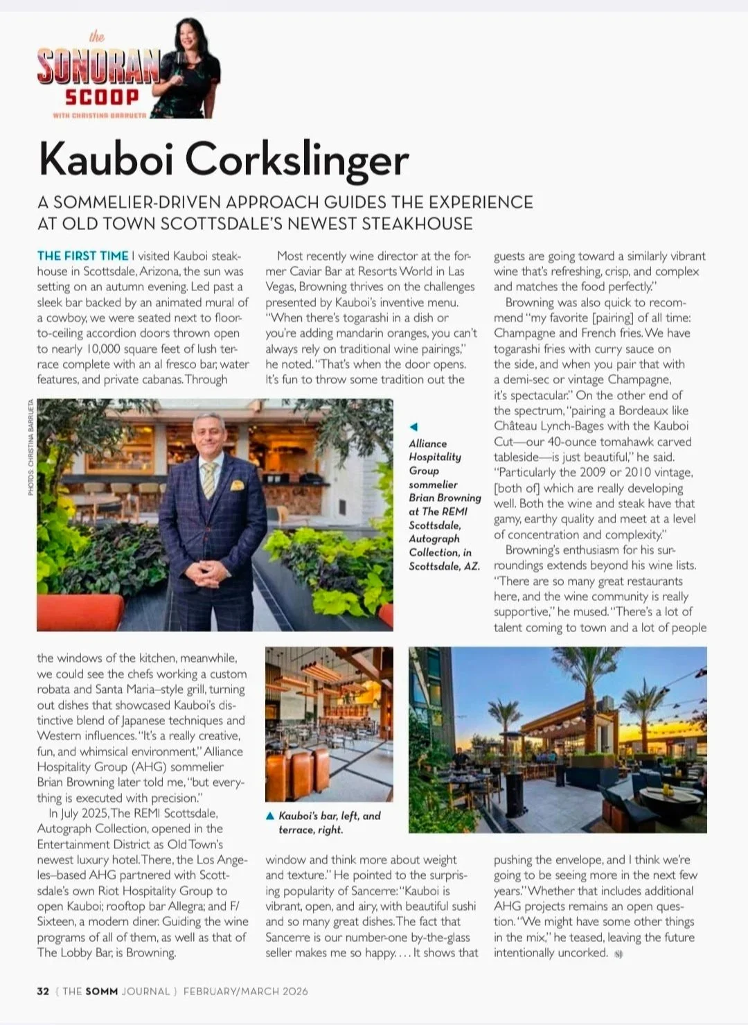 SOMM Journal: Kauboi and Sommelier Brian Browning in Old Town Scottsdale 