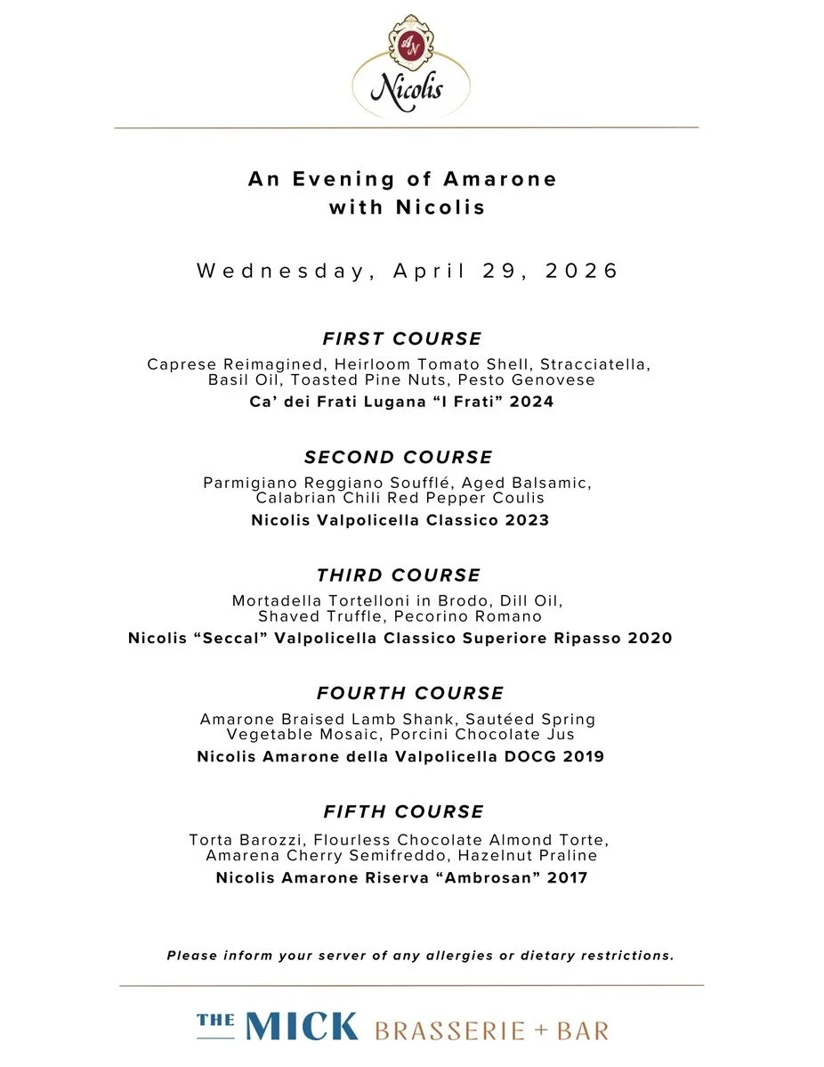 Nicolis Wine Dinner at The Mick Brasserie