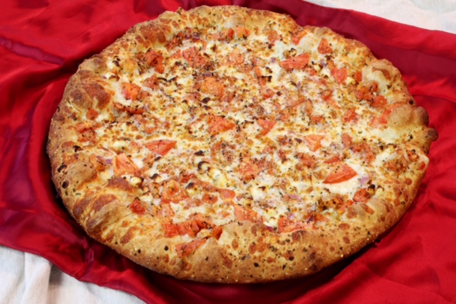 Yum white pizza!!