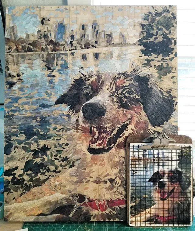 #progress 
Sometimes it's so slow it hurts
&lt;3
.
.
.
.
.
.
.
.
.
#atx #art #dog #doggo #commission #talent #mosaiccollage #collage #AustinTx
