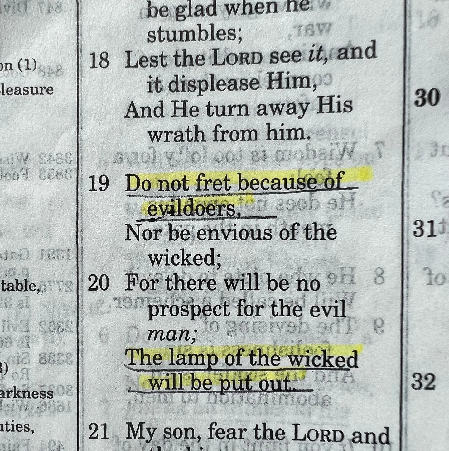 Do not fret because of evildoers&hellip;the lamp of the wicked WILL BE PUT OUT. Proverbs 24:19, 20 God will never leave you nor forsake you! #evildoers #lamp #wicked #victory #Godisonyourside #Bible #riseup