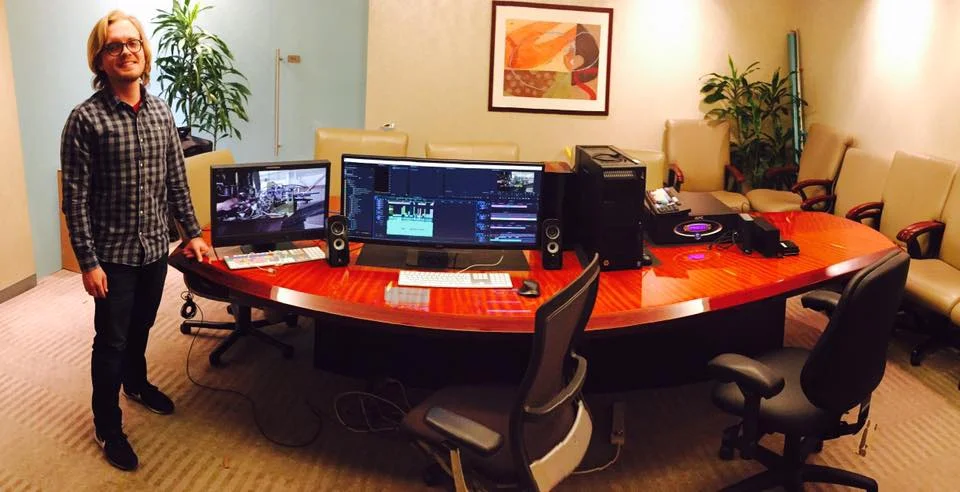 The Z840 workstation set up in an unused conference room at L3 HQ in New York.