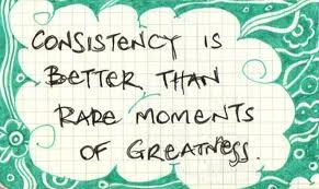 BE CONSISTENT! #HEARTOFTHEDAY