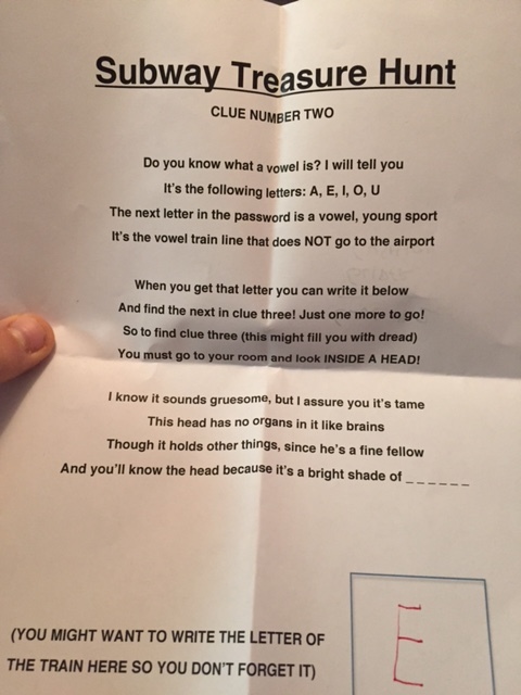 Again, if you're playing along at home, clue number two.