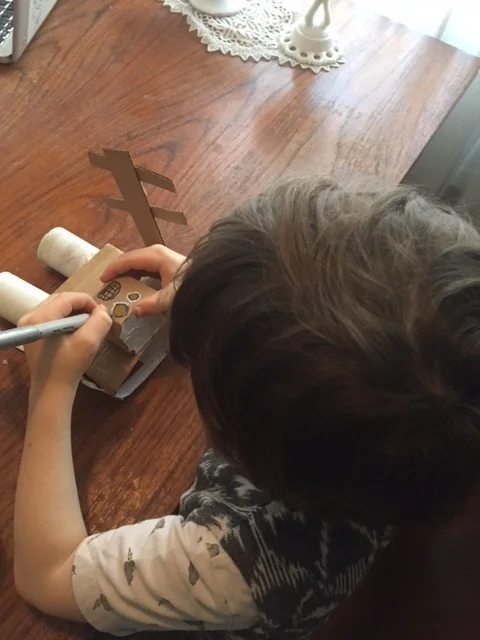 Zephyr is very careful and precise when he colors things in.