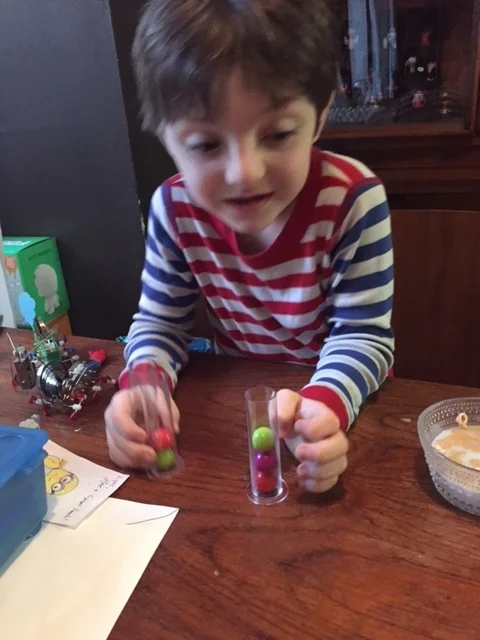 Not pictured: a bunch of attempts that left little balls rolling around the floor.