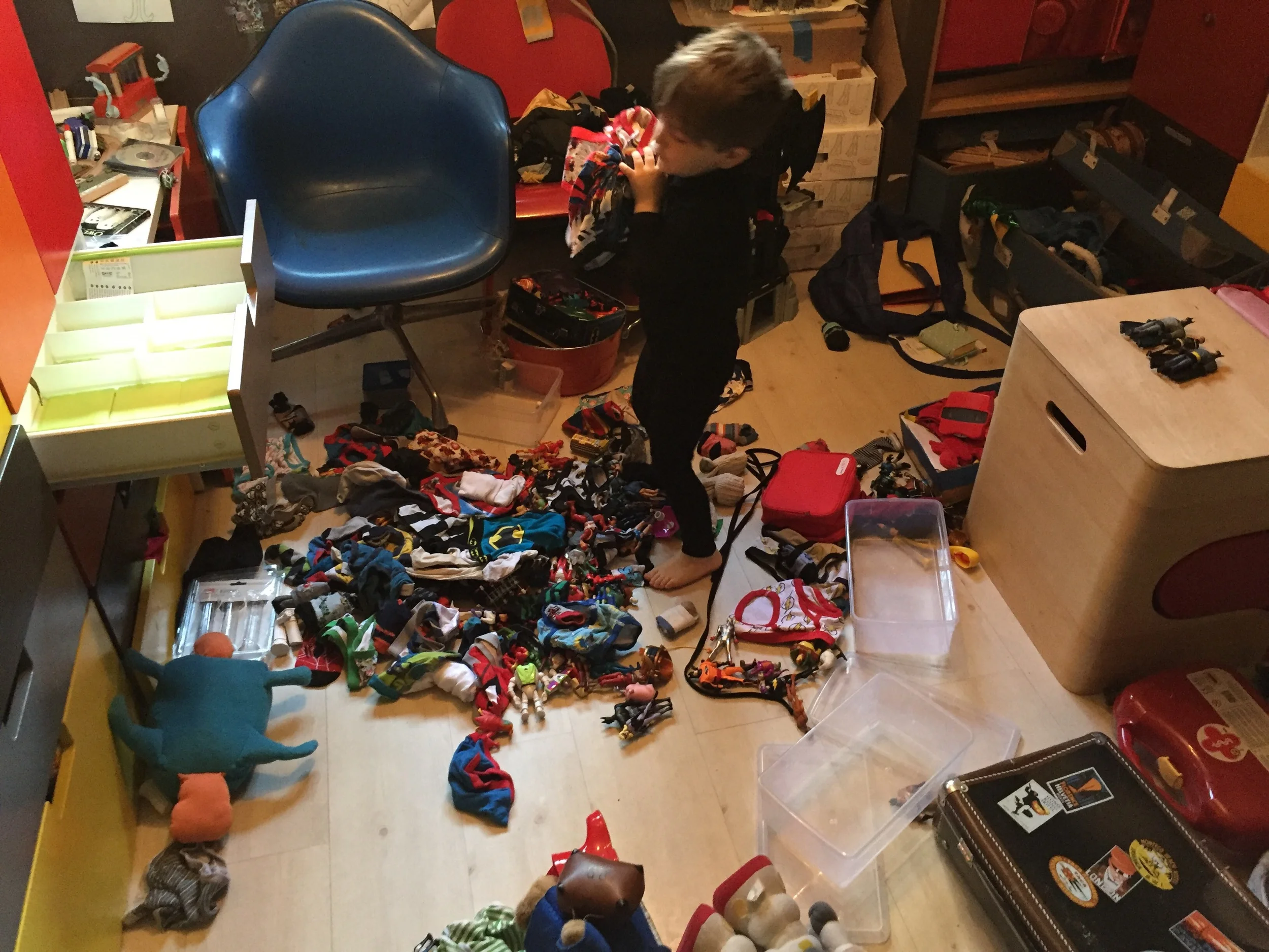 I have to remind myself there was a point in my life when dumping lots of stuff out on the floor and making a giant mess sounded like a great idea.
