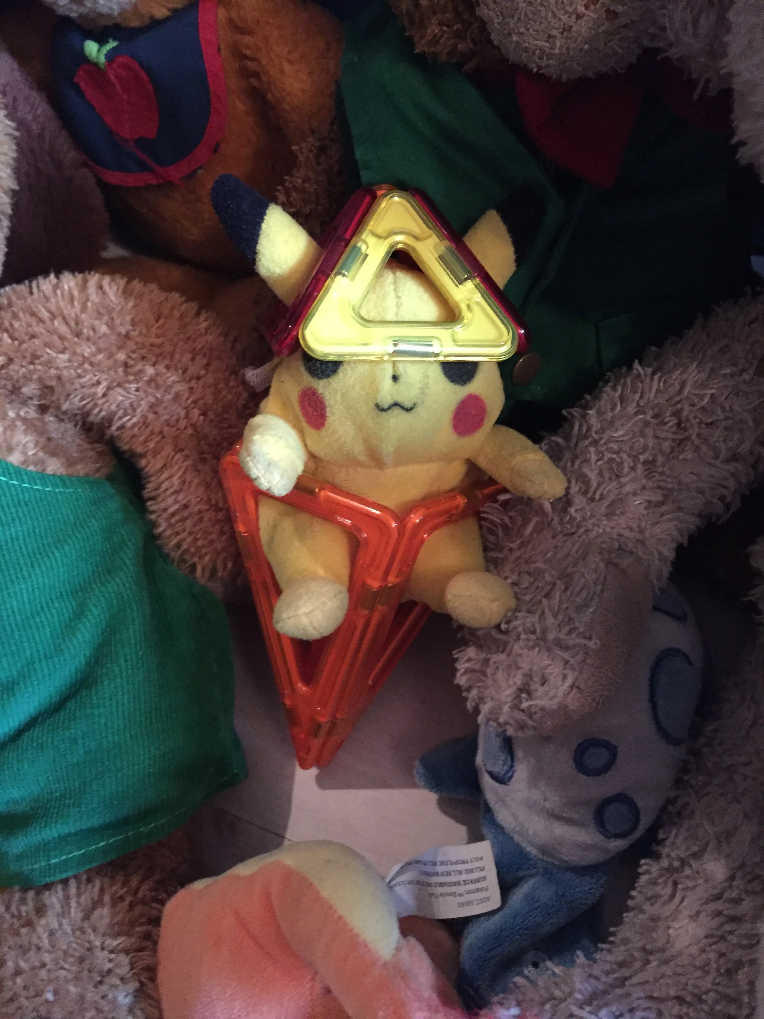 Pikachu is the smallest so Zephyr built him a special flight suit. Interesting since Zephyr is the smallest in his class. 