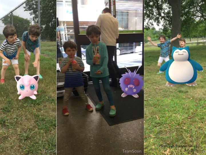fig.6a - Sosin lads with Pokémon.