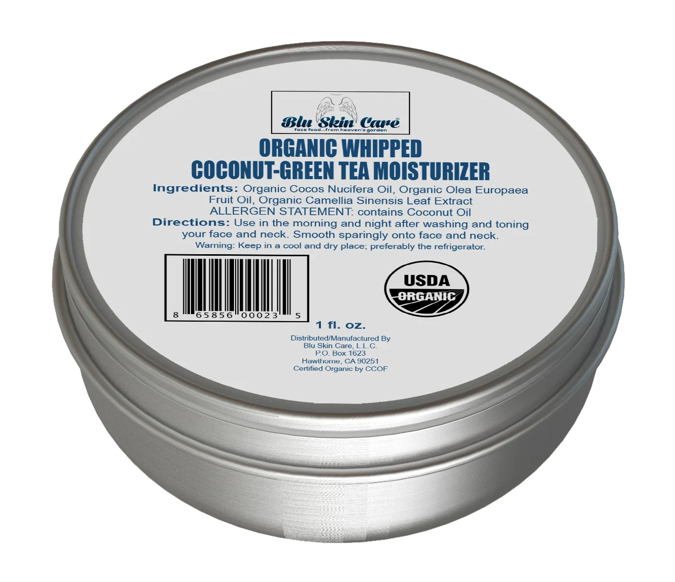 USDA CERTIFIED ORGANIC WHIPPED COCONUT GREEN TEA MOISTURIZER