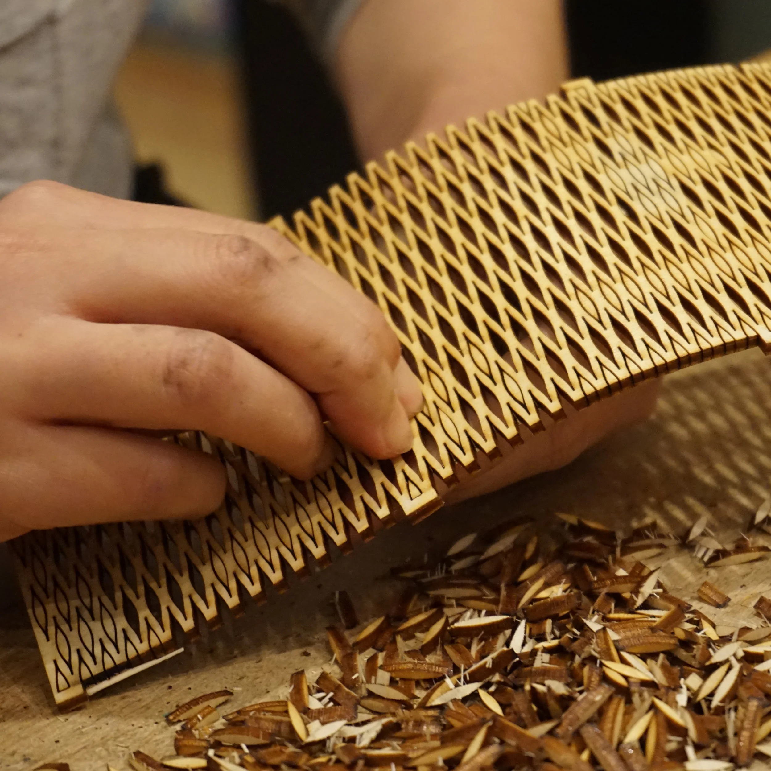 Laser cutting prototype.
