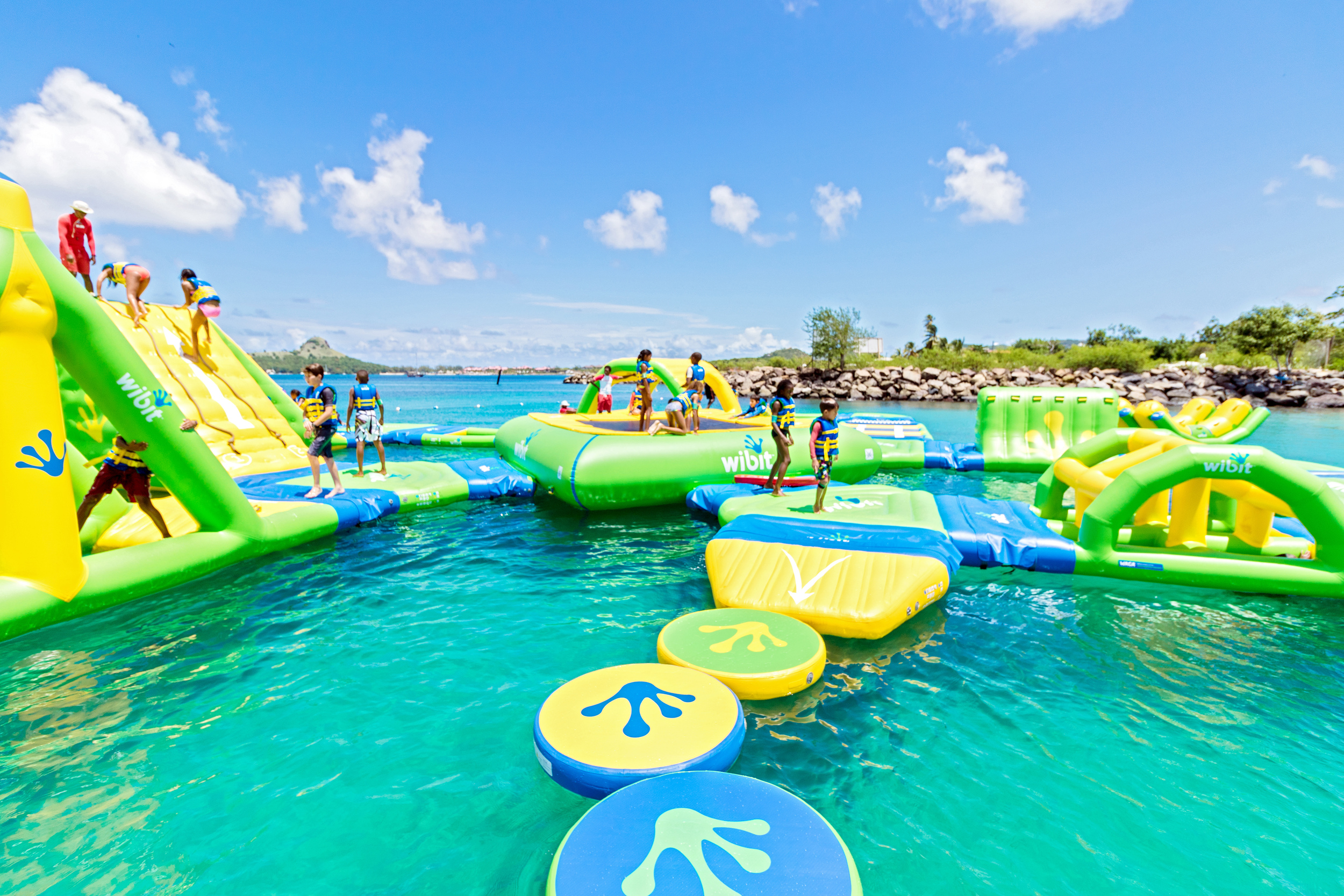 Splash Island Water Park St. Lucia Wiggle Bridge