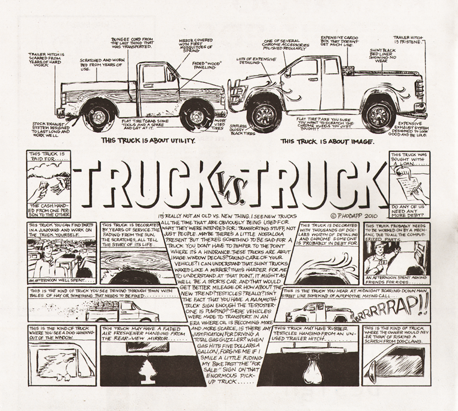 A piece outlining the species of trucks in rural communities.