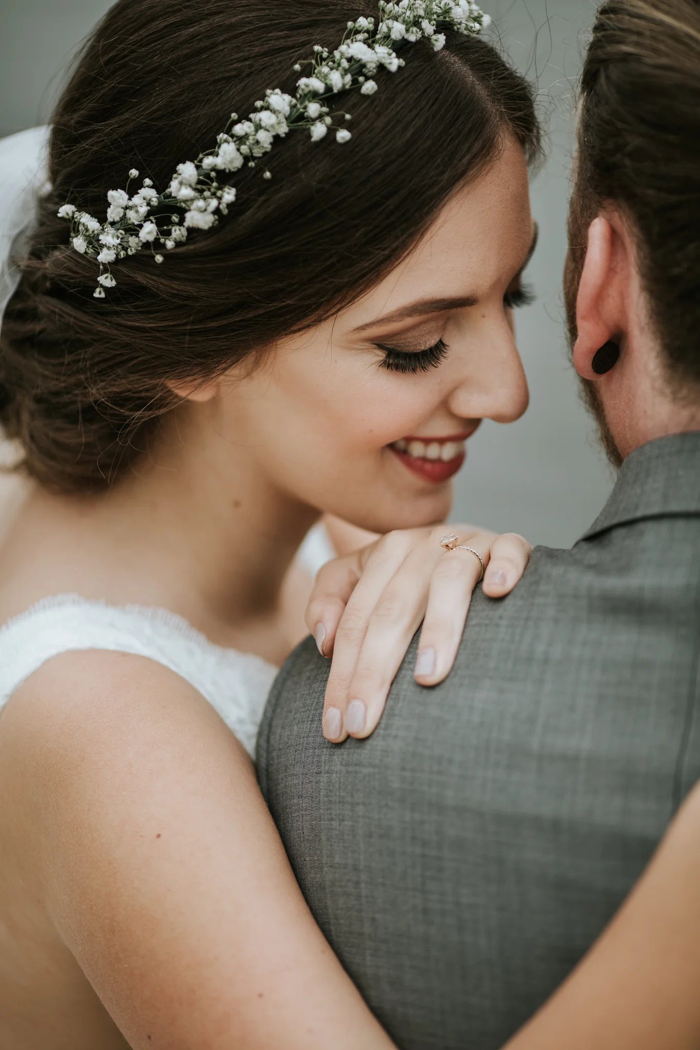 Crown of flowers for Calgary wedding