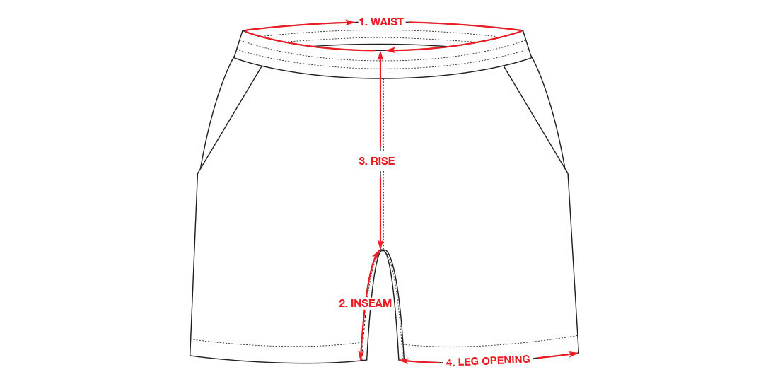leg opening measurement shorts