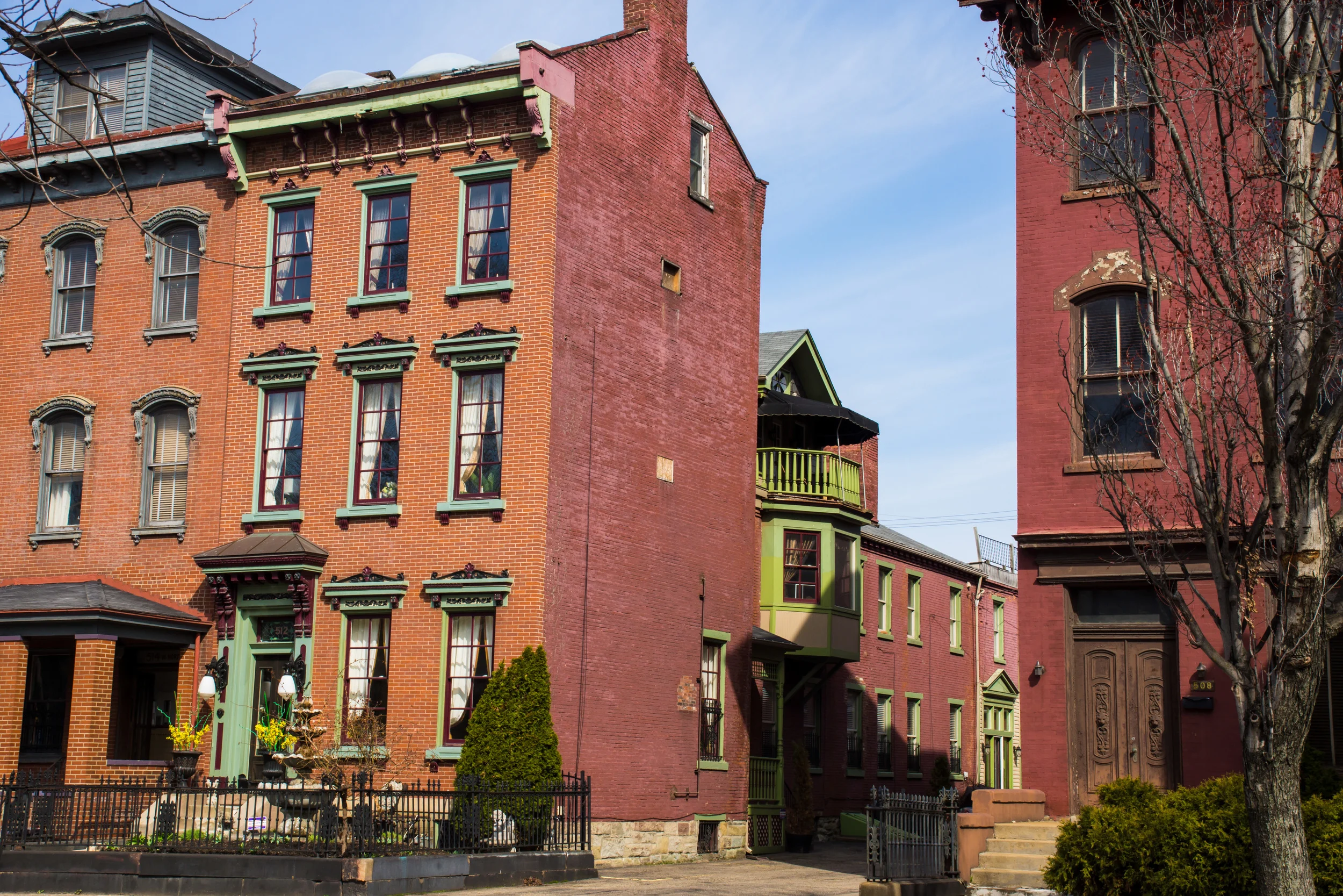A view of one of the mansions on West North Ave.