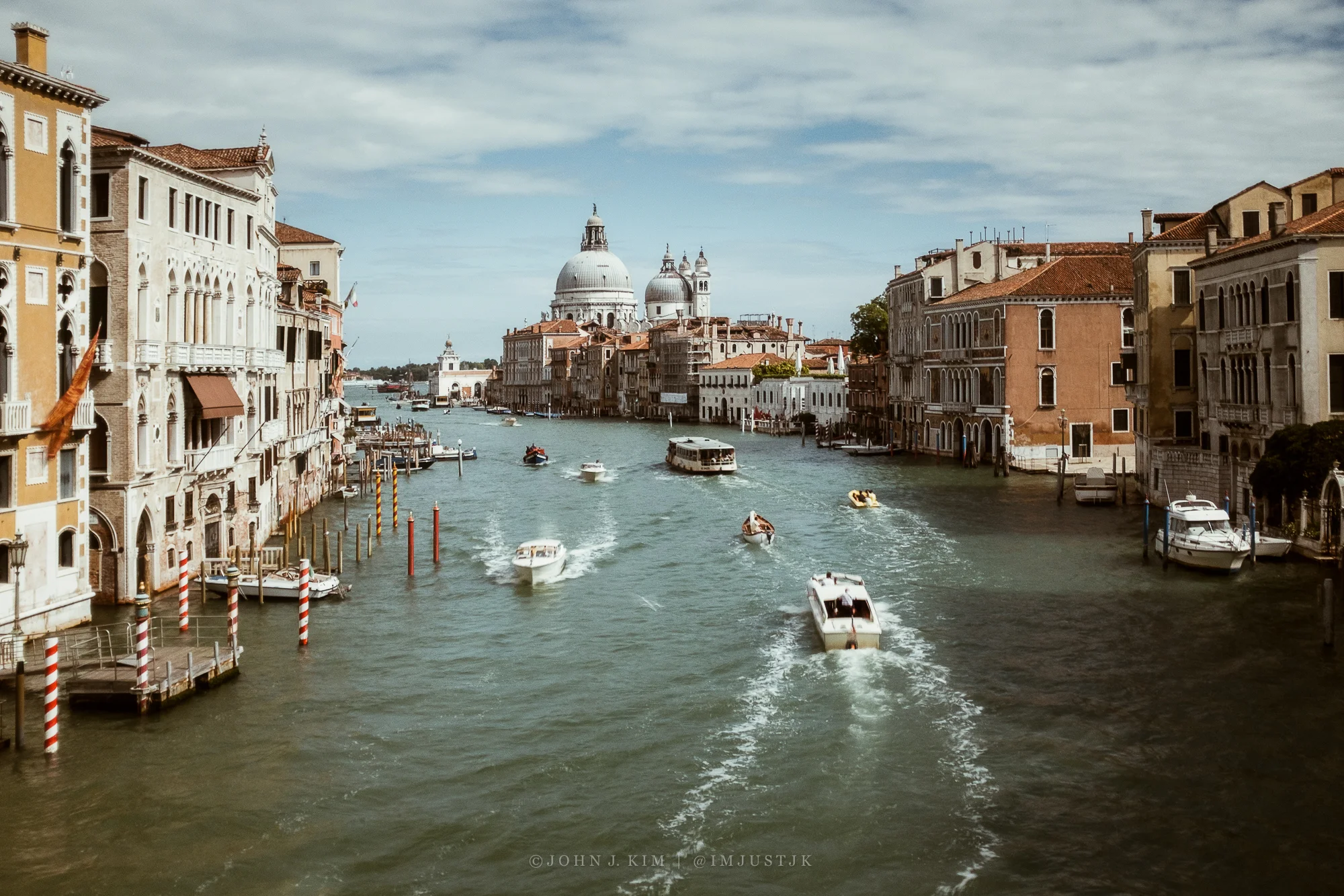 View from the Rialto Bridge in Venice