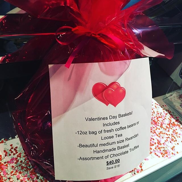 2 DAYS LEFT FOR VALENTINE&rsquo;S DAY!! COME AND GET YOUR LAST MINUTE GIFTS!! Comes with 12oz whole beans, a beautifully handmade Rwandan basket, and an assortment of delicious chocolate truffles☺️Don&rsquo;t want coffee🤷&zwj;♀️? You can also get it