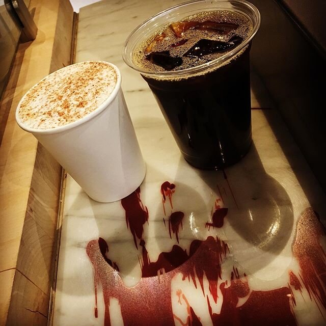Don&rsquo;t be alarmed we&rsquo;re just in the Halloween Spirit! Come try out our all natural no added preservatives Pumpkin Spice Latte! Still want something cold? Try our Blueberry Lavender infused Cold brew! 😋 Come in and answer our trivia questi