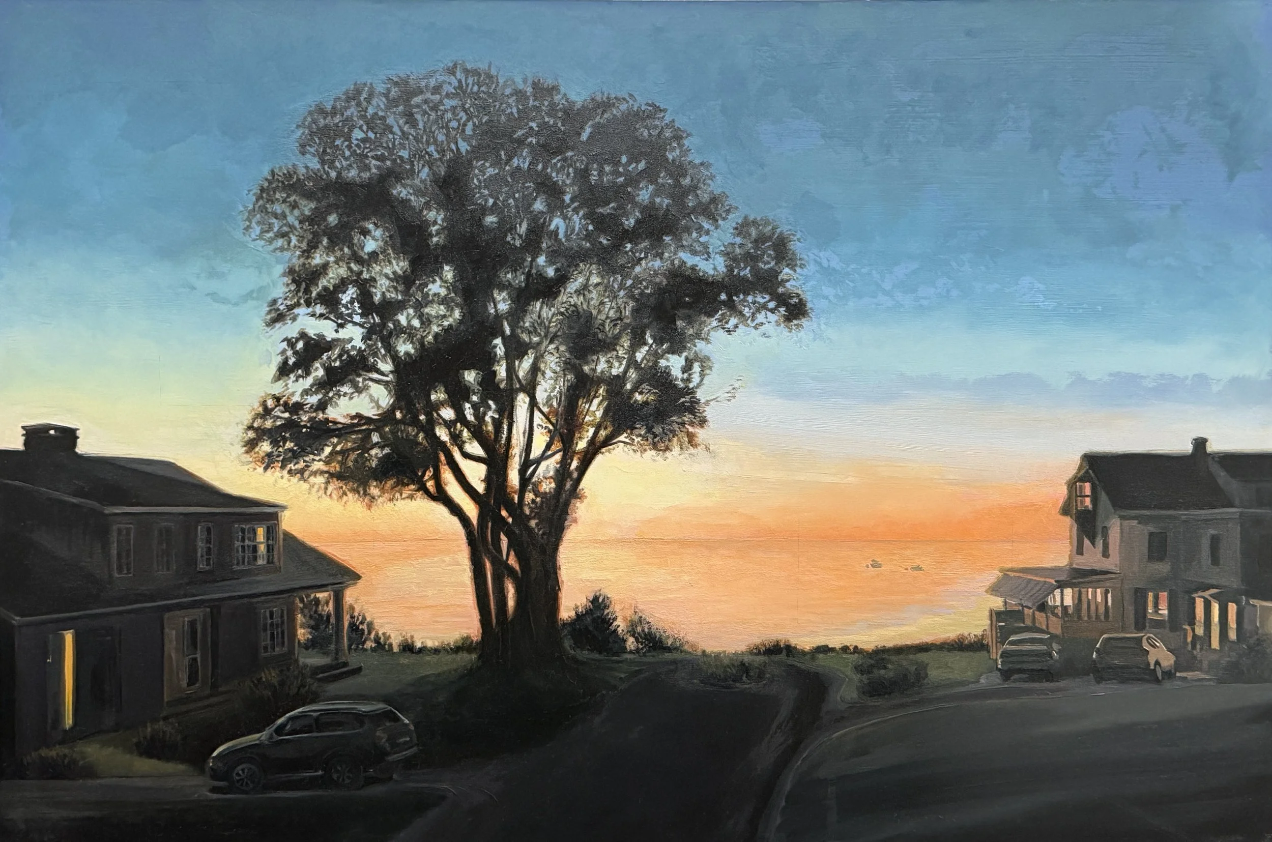 NEAR ANNISQUAM HARBOR   20" X 30"   oil on board