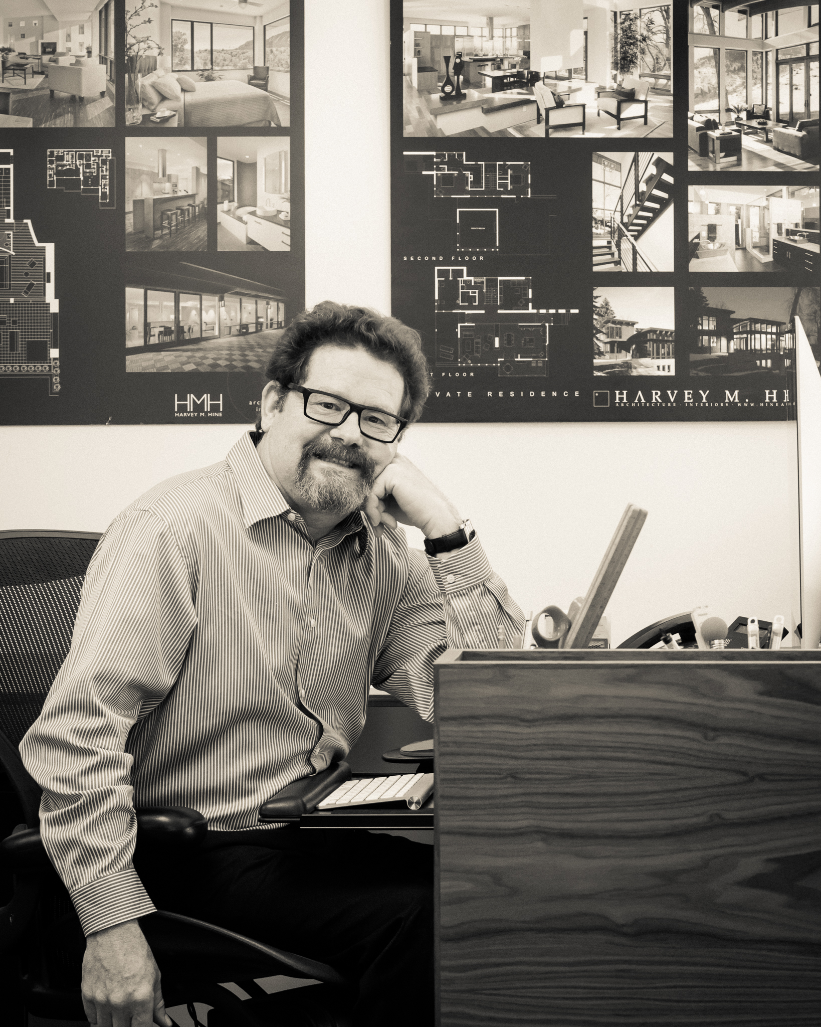 Portrait of Architect Harvey Hine of Boulder, Colorado; commissioned by Modern in Denver . Photographer Jennifer Koskinen | Merritt Portrait Studio