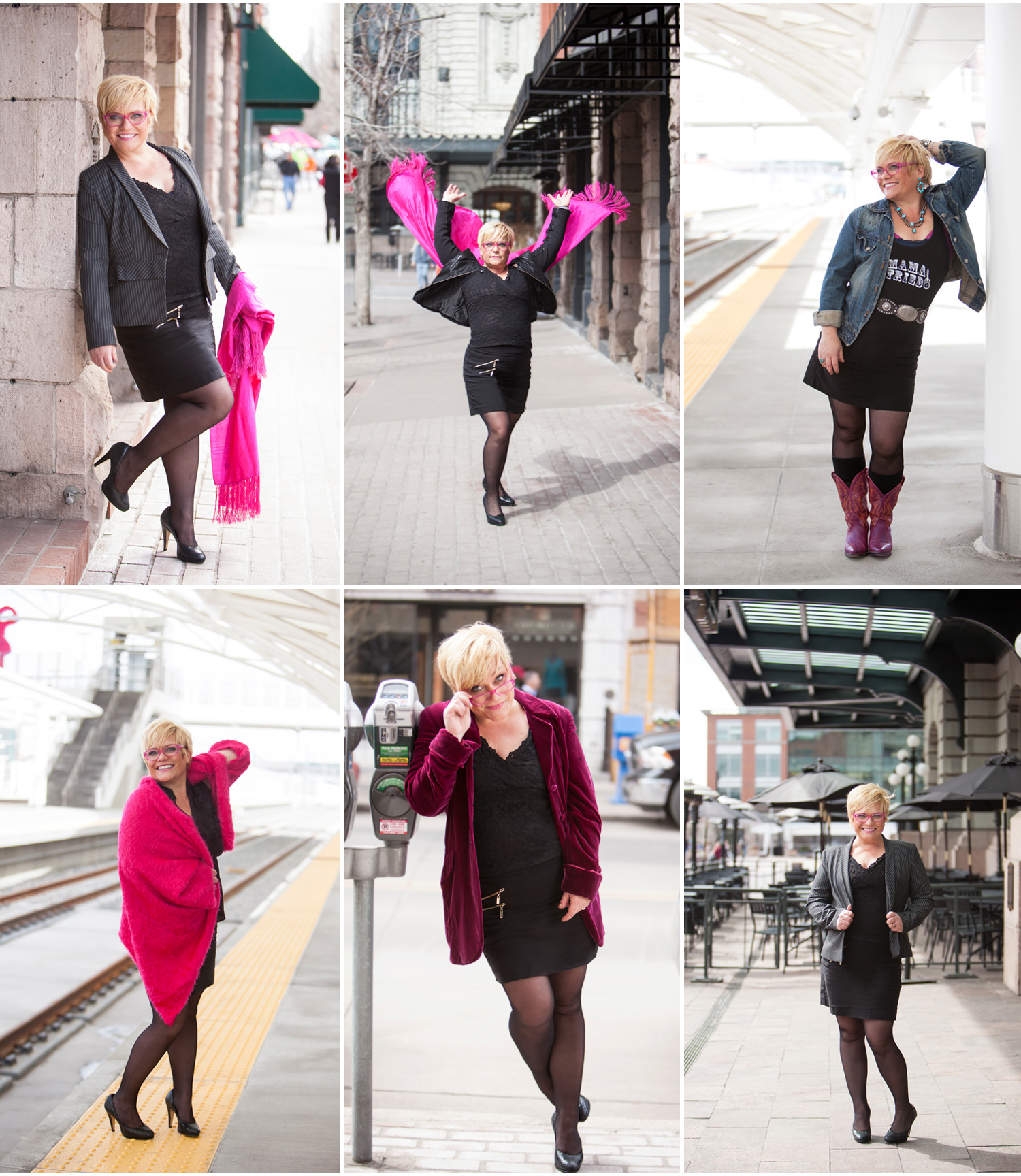Hip, urban styled couture-portrait personal branding portraits in downtown Denver, a modern take on the professional headshot, with photographer Jennifer Koskinen, Merritt Portrait Studio