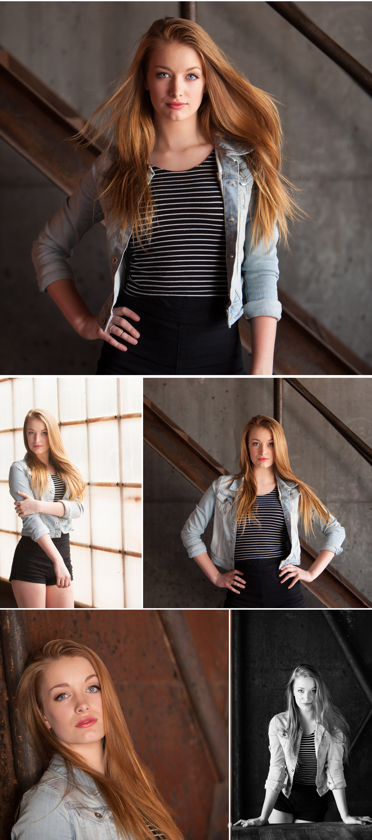 Senior Pictures at industrial warehouse, Blanc in Denver, with portrait photographer Jennifer Koskinen | Merritt Portrait Studio