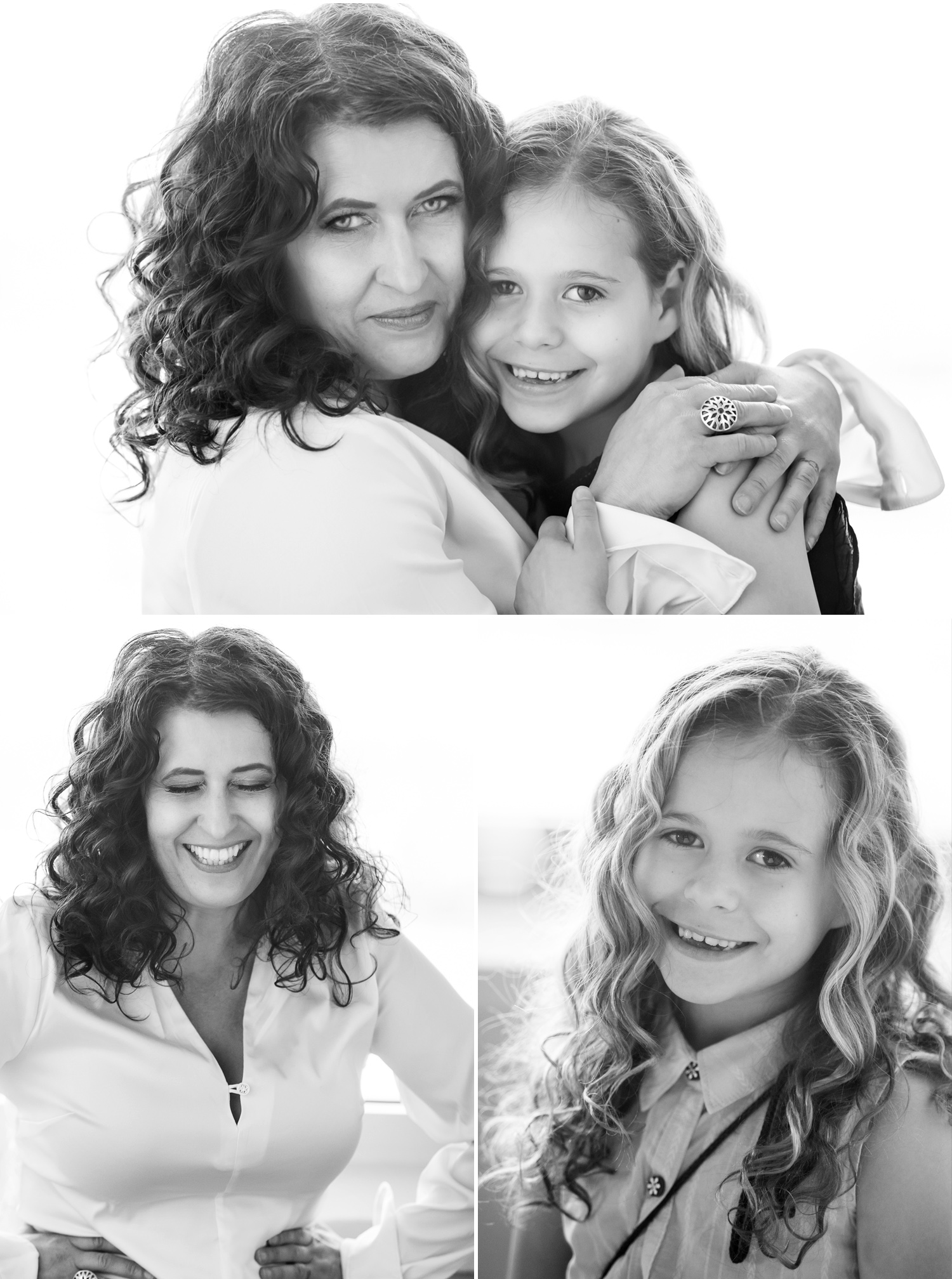 Backlit, luminous mother daughter pictures by Denver photographer Jennifer Koskinen, Merritt Portrait Studio