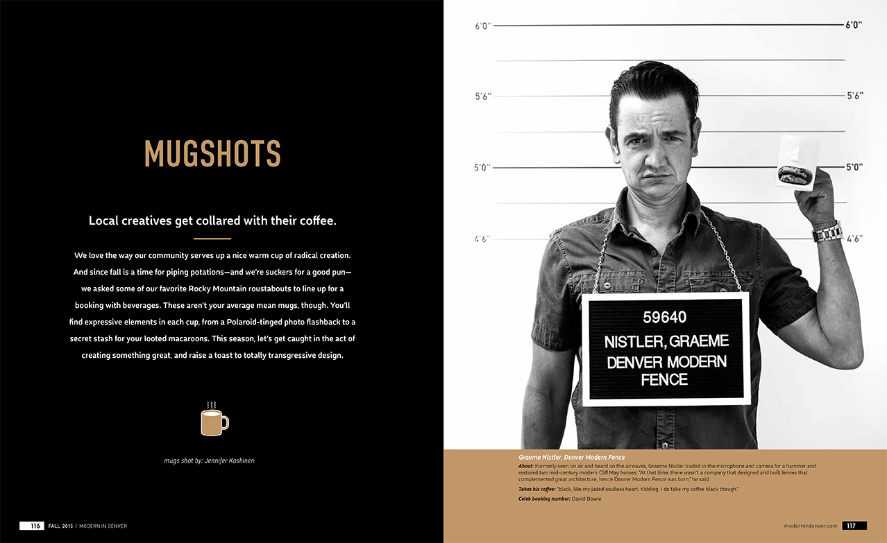 Designer "mugshots" for Modern in Denver magazine, photos by Jennifer Koskinen