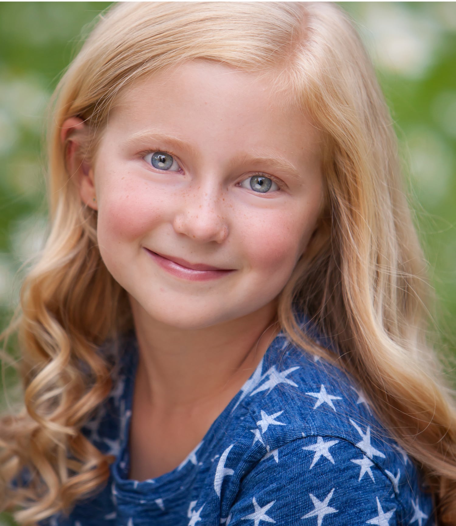 Child Actor headshot of young girl in Aspen Colorado, by photographer Jennifer Koskinen | Merritt Portrait Studio