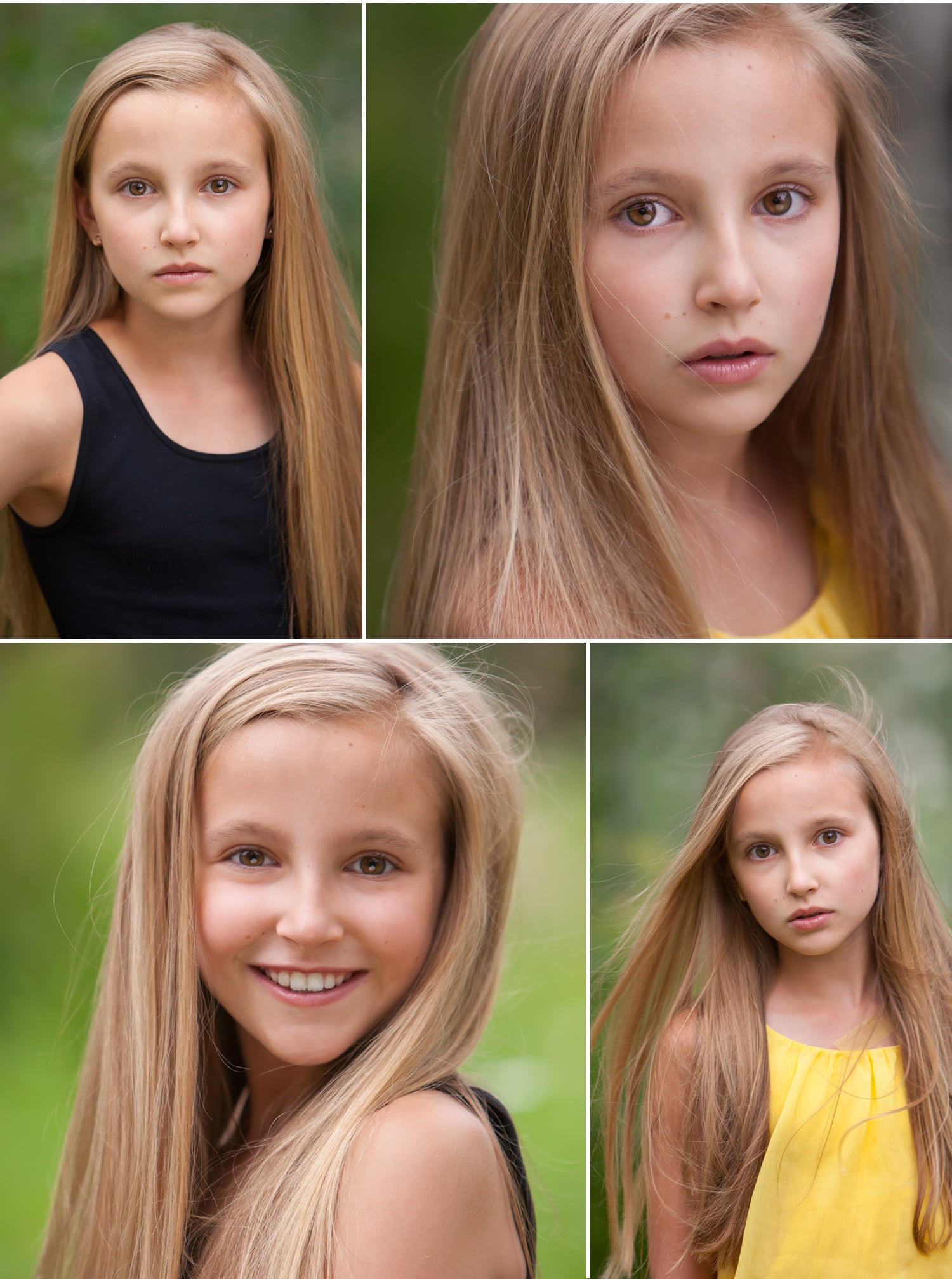 Beautiful set of child actor headshots in natural light, by Denver photographer Jennifer Koskinen | Merritt Portrait Studio