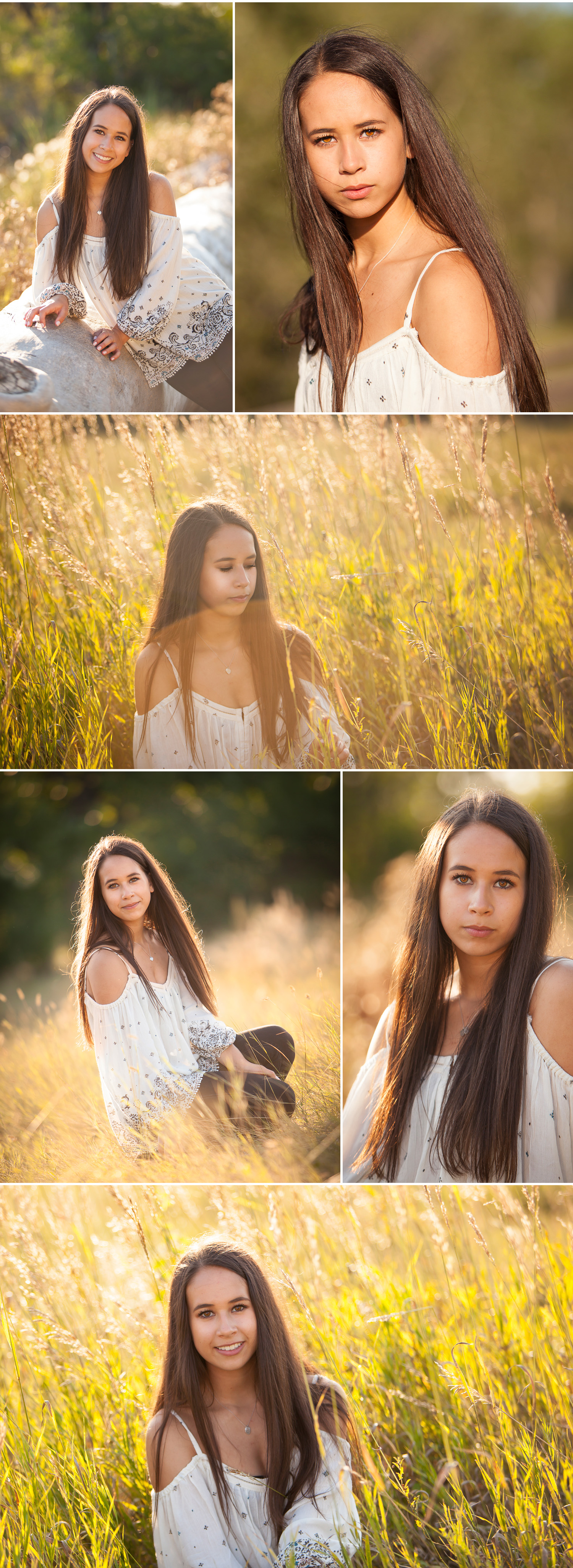 Beautiful brown eyed, brunette girl poses for high school senior pictures in a wildlife preserve south of Denver with photographer Jennifer Koskinen | Merritt Portrait Studio