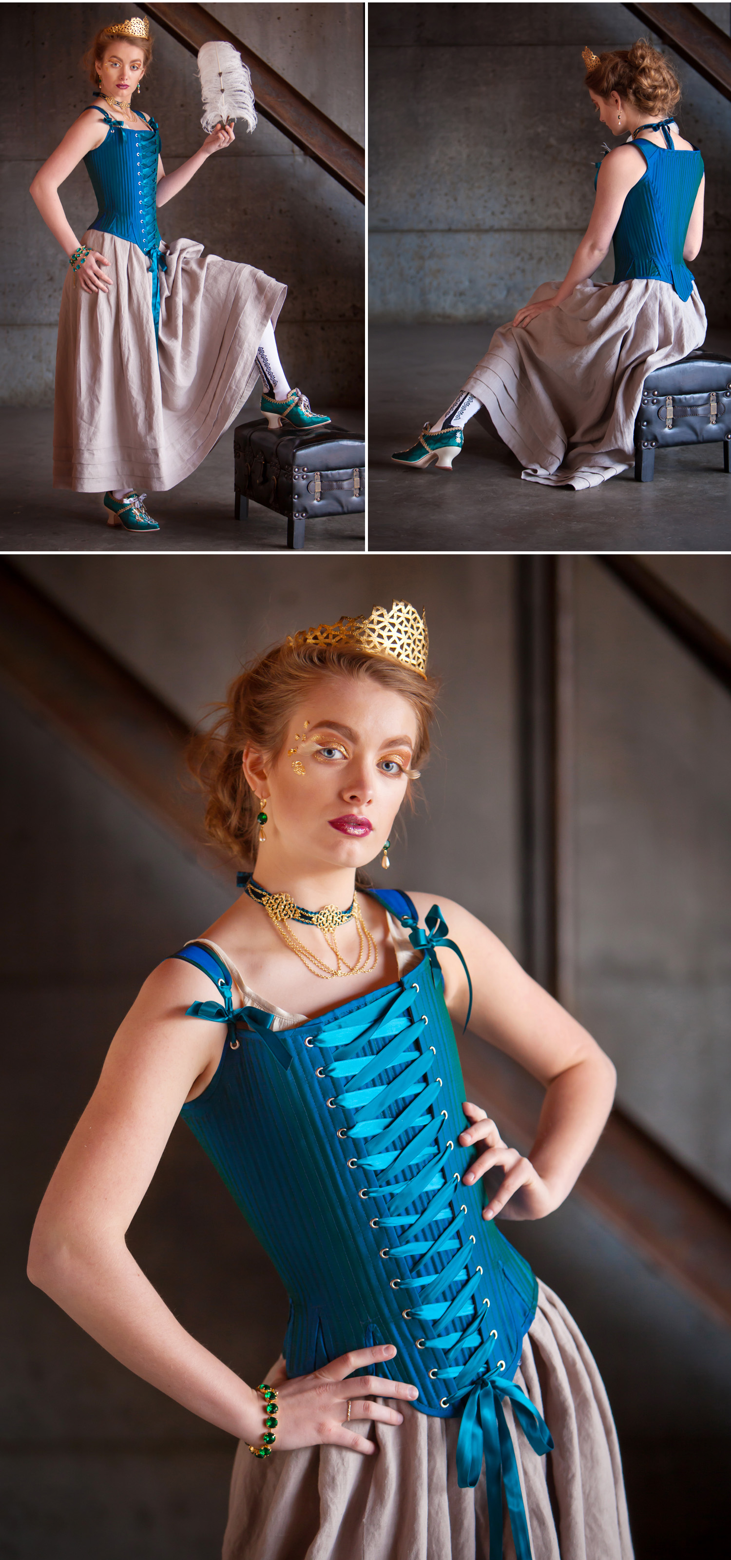 Fashion editorial photo shoot for Redthreaded (corset designer) with Denver photographer Jennifer Koskinen | Merritt Portrait Studio