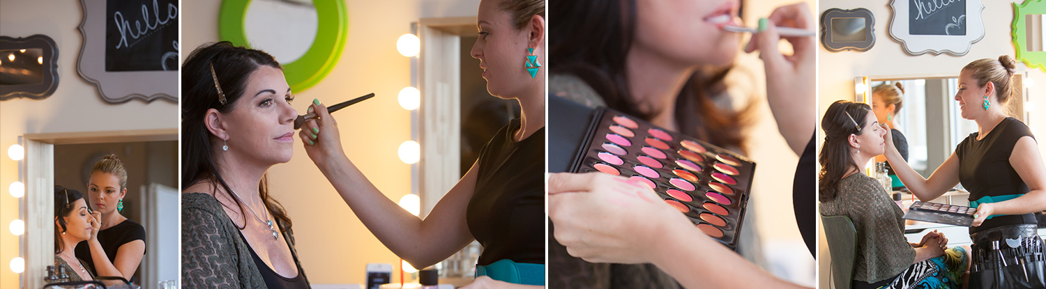 First part of this wonderful portrait experience: hair & makeup!