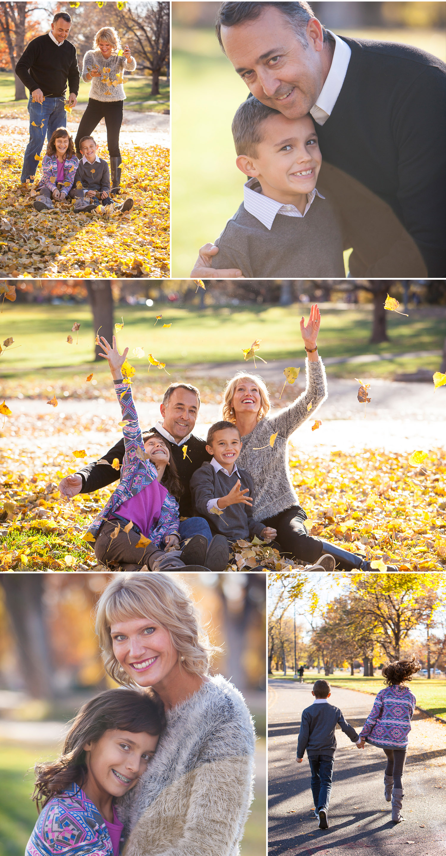 Family Pictures full of joy and love, photographed in fall in Wash Park with Denver photographer Jennifer Koskinen | Merritt Portrait Studio