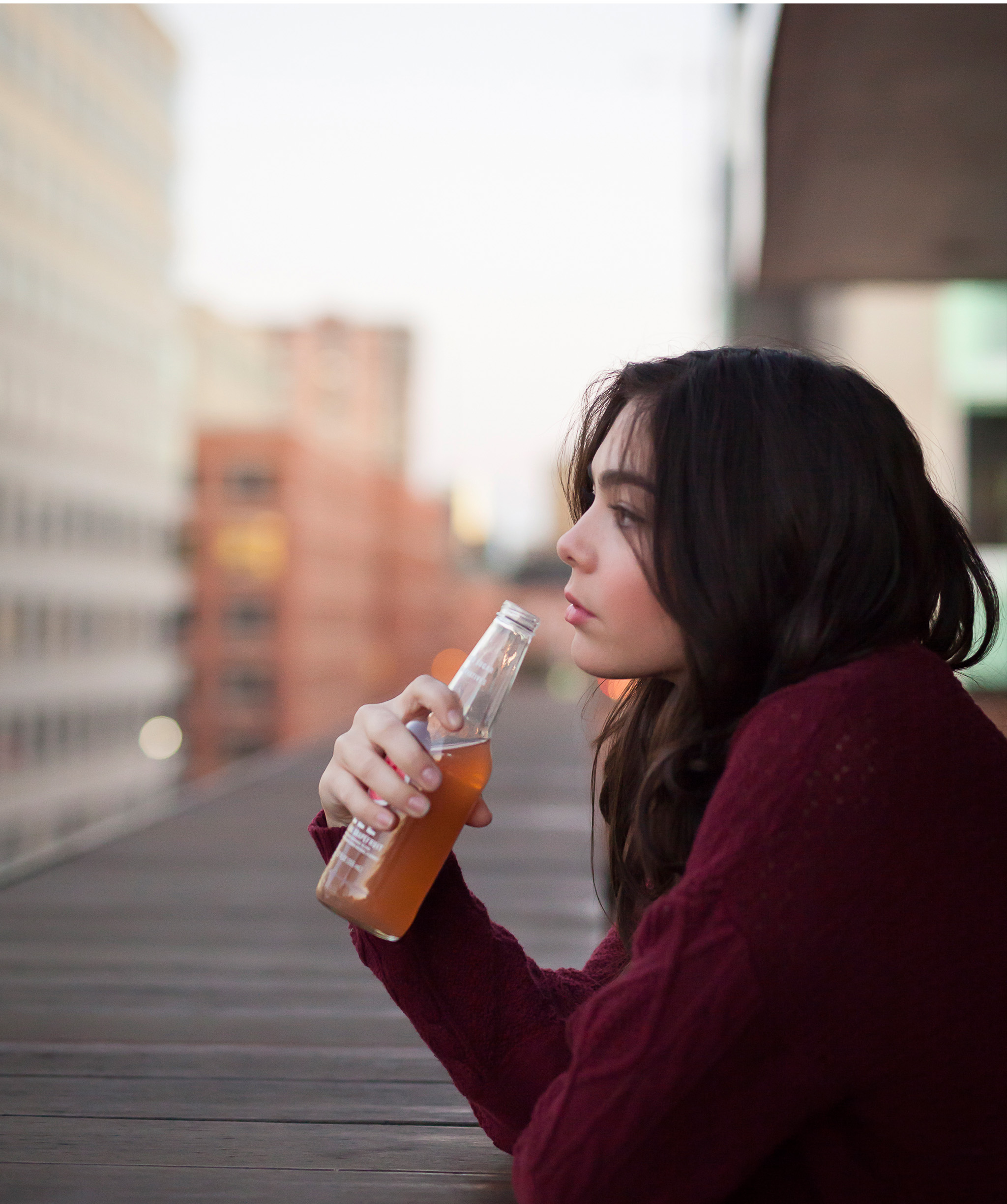 Urban rooftop high school senior pictures with photographer Jennifer Koskinen