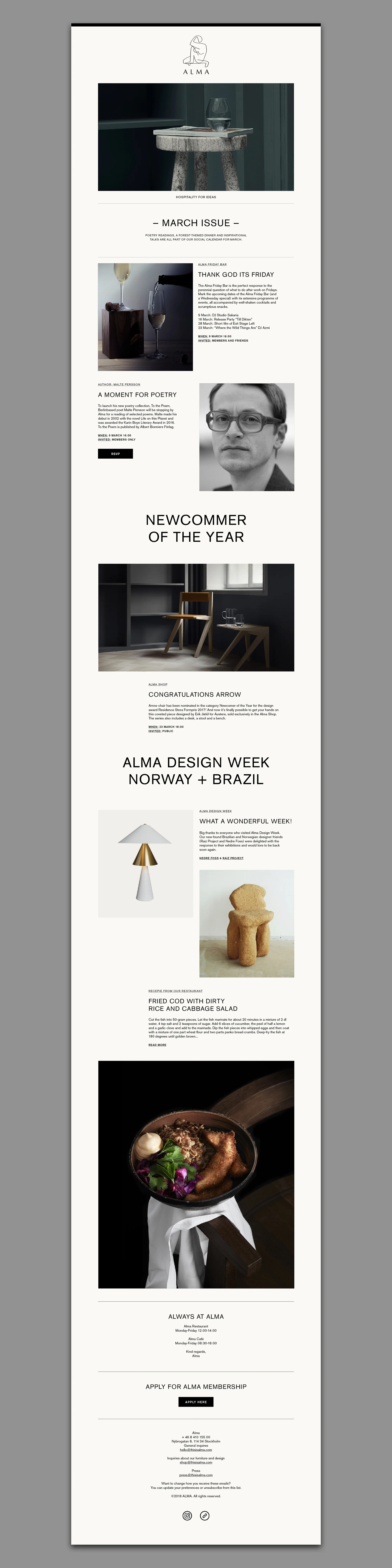 Alma Newsletter March