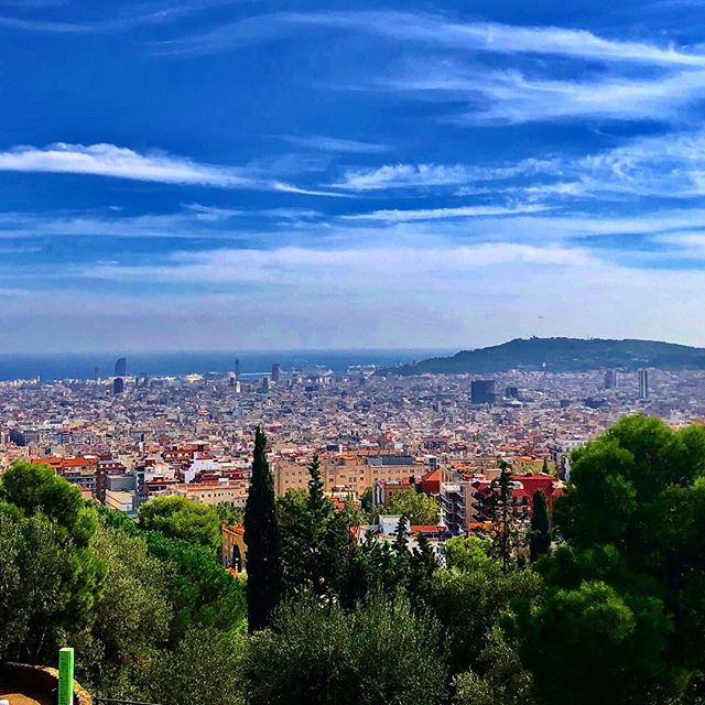 How to be a tourist in Barcelona:
1. Climb to beautiful vistas and take in the ocean 
2. Eat delicious street sweets
3. Camouflage yourself within historic mosaics
4. Capture your mum looking ravishing amongst fake leaves 
5. Hunt for gorgeous vintag