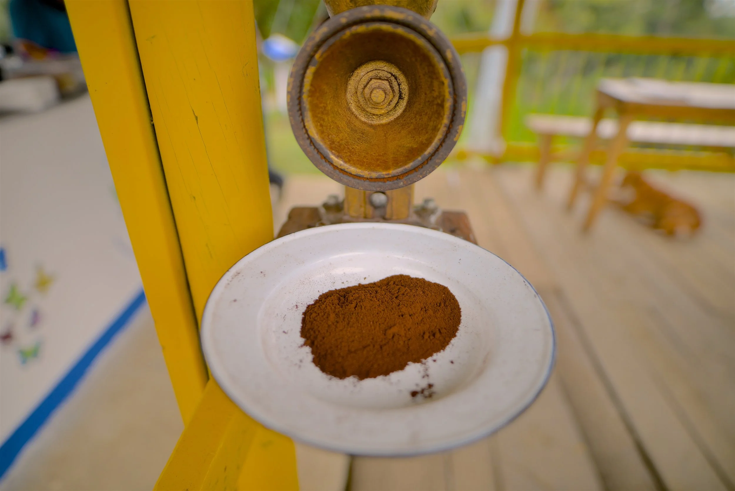 Freshly manually ground coffee !