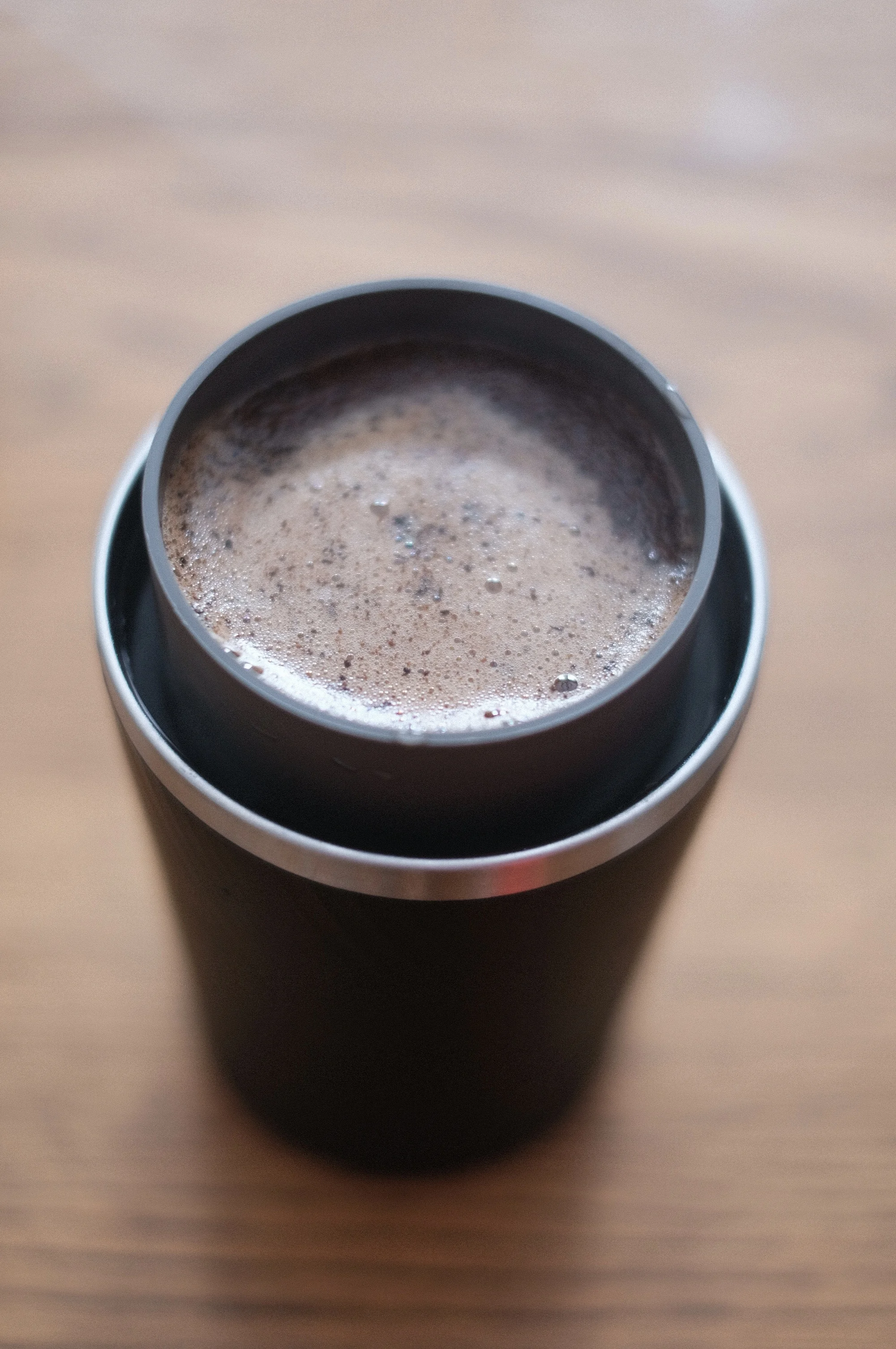 Freshly roasted grain: you can tell by the amount of foam on the coffee.