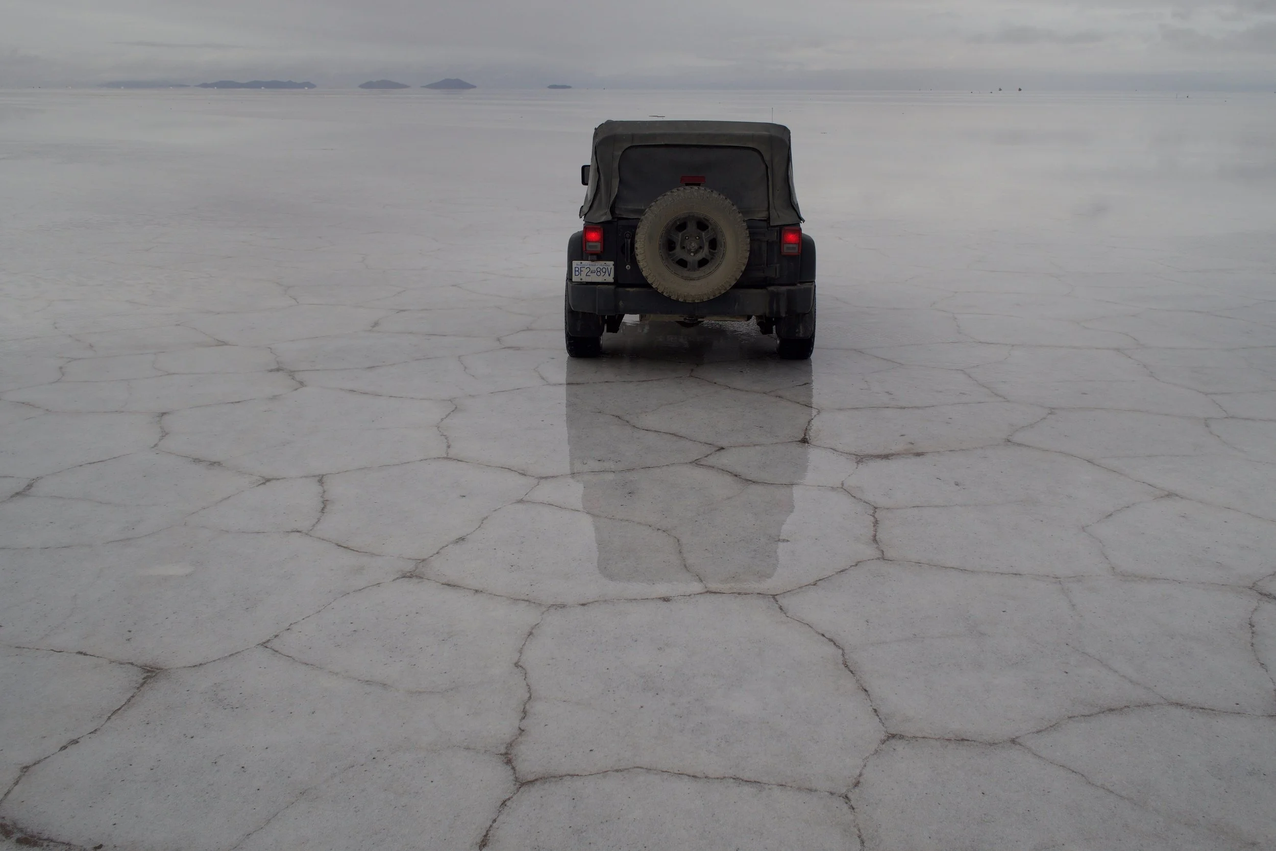 Good life decision = driving a Jeep on the largest salt flat in the world.