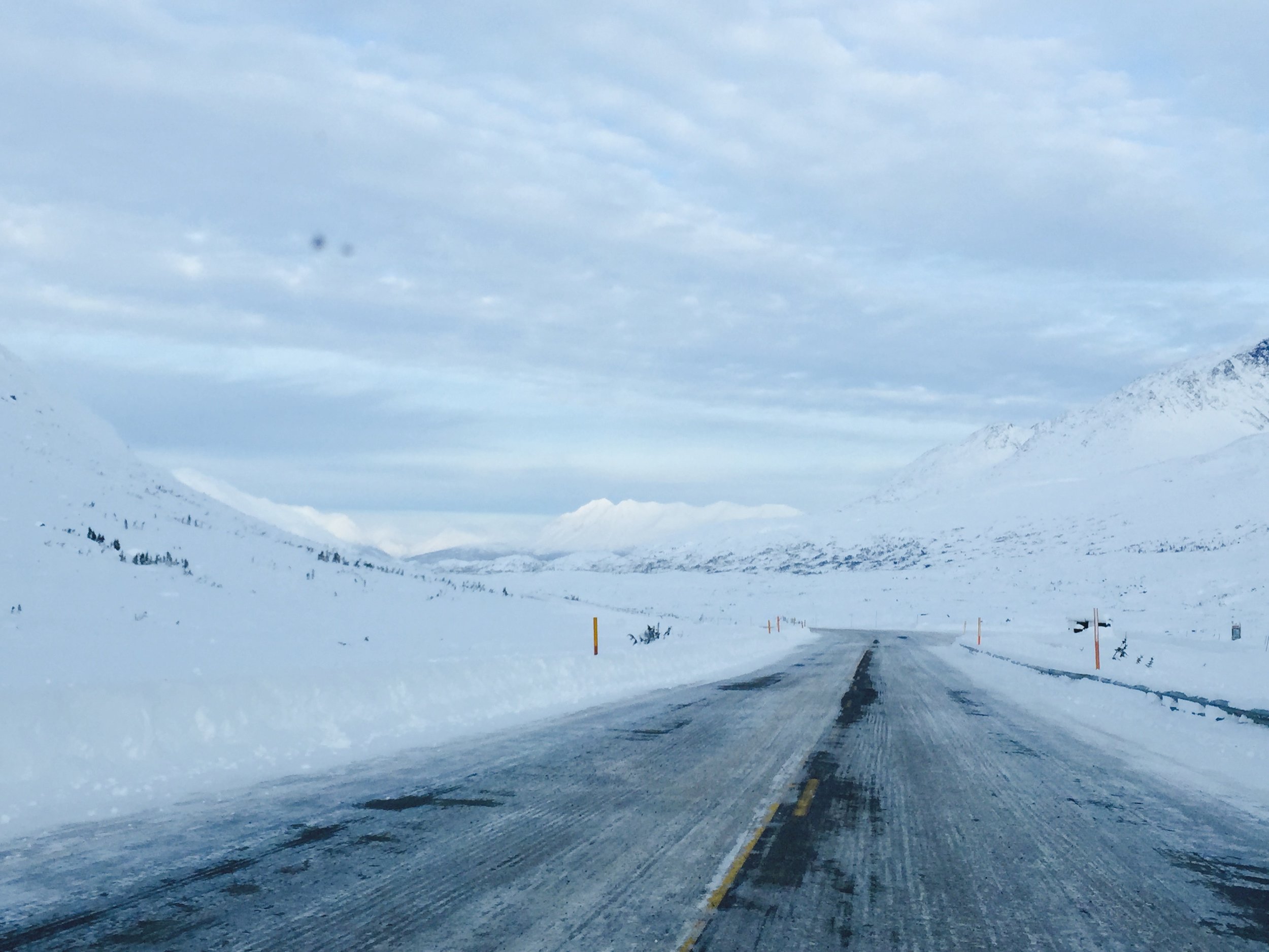 Near Whitepass, Skagway, Alaska, in the winter time.