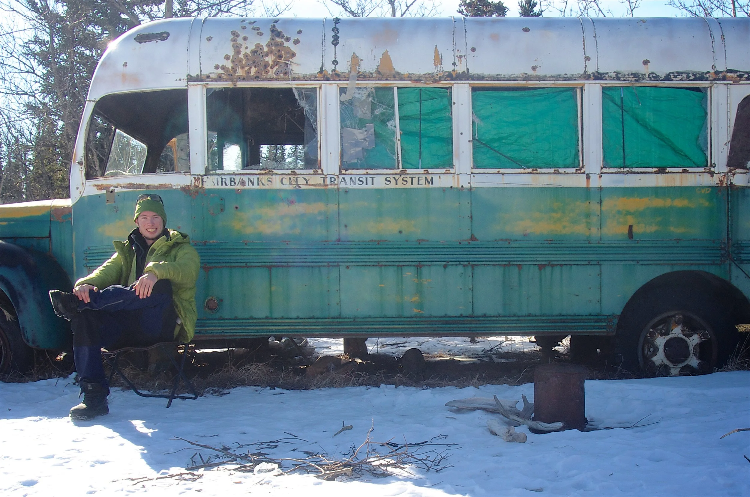 BUS142! That’s the bus that Christopher McCandless died into back in 1992. They made a movie on it called Into The Wild. The bus is located at the border with the Denali National Park. On a clear day, you can see Denali peaking through the clouds surrounding its high summit.